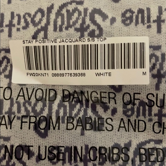 Stay positive jacquard s/s top - Picture 2 of 2